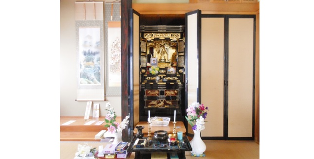 【朝日町N様】7代続くお仏壇と仏具を修復。くすんでしまった蒔絵も鮮やかによみがえりました。