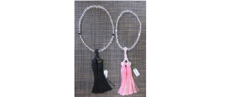 【山形市O様】水晶のネックレスから、ご夫婦用の珠数を2本仕立てました。