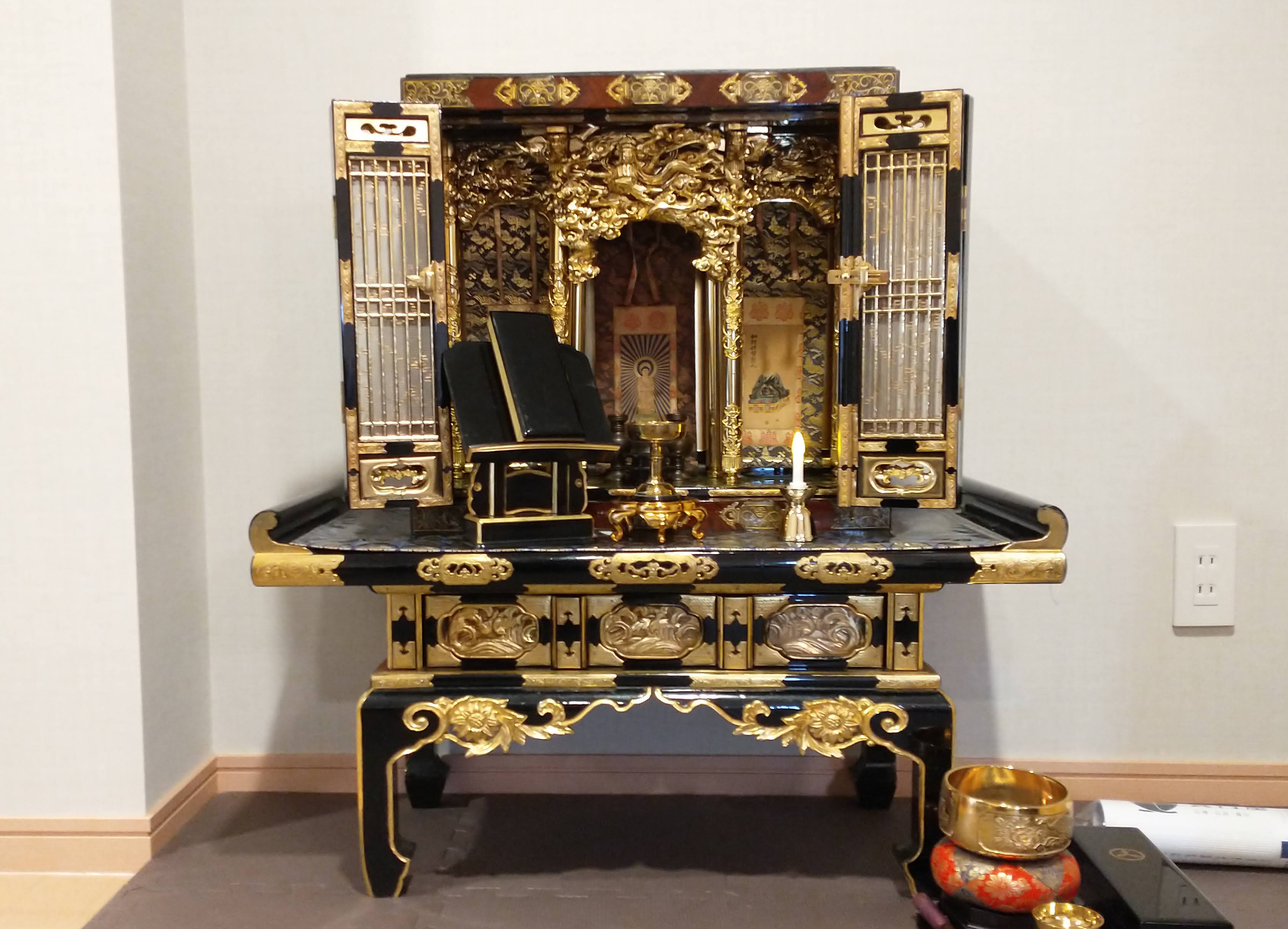 【山形市Y様】引越し先のマンションに合わせて、お仏壇を可能な限り小さくリメイクしました。