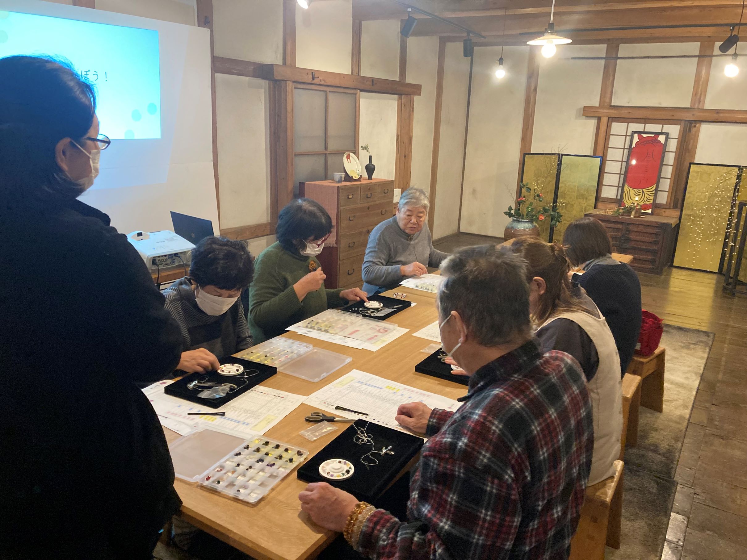 長門屋ワークショップ腕輪珠数づくり講座